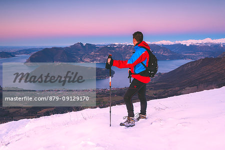 Hiking in Punta Almana, Lombardy district, Brescia province, Italy.