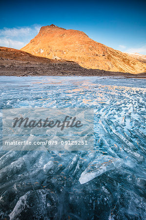 Blocks of ice, Montespluga, Chiavenna Valley, Sondrio province, Valtellina, Lombardy, Italy