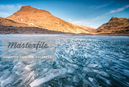 Blocks of ice, Montespluga, Chiavenna Valley, Sondrio province, Valtellina, Lombardy, Italy