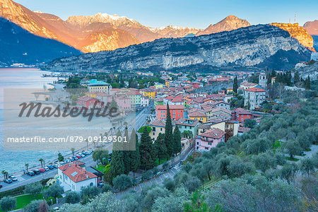 Torbole on Garda lake at sunrise Europe, Italy, Trentino, Torbole, Garda lake