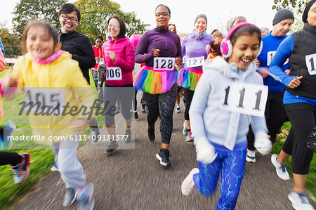 Runners running at charity run