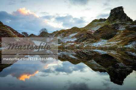 Fairy Glen at sunrise, Isle of Skye, Inner Hebrides, Scotland, United Kingdom, Europe