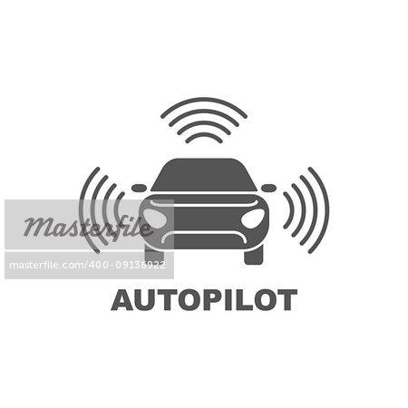 Autopilot icon. Simple element illustration. Autopilot symbol design from Artificial Intelligence collection. Can be used in web and mobile. EPS 10
