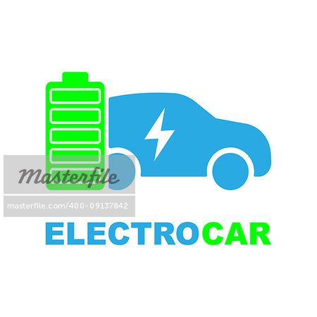 Electric car refill icon, vector. Electric refueling. Eco transportation EPS 10