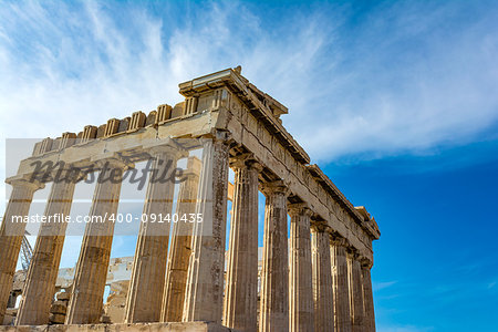 Parthenon temple in Acropolis of Athens, Greece.