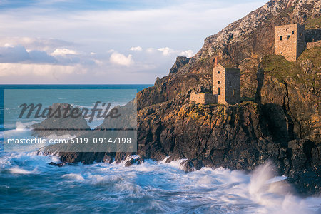 The Crown Tin Mines in Botallack, UNESCO World Heritage Site, Cornwall, England, United Kingdom, Europe