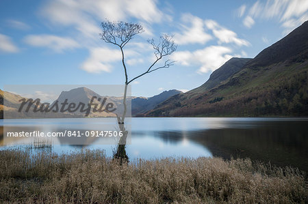 View over Buttermere to Fleetwith Pike in autumn, Lake District National Park, UNESCO World Heritage Site, Cumbria, England, United Kingdom, Europe View over Buttermere to Fleetwith Pike in autumn, Lake District National Park, UNESCO World Heritage Site, Cumbria, England, United Kingdom, Europe