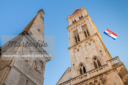 Cathedral of St. Lawrence inside the old town of Trogir, UNESCO World Heritage Site, Croatia, Europe