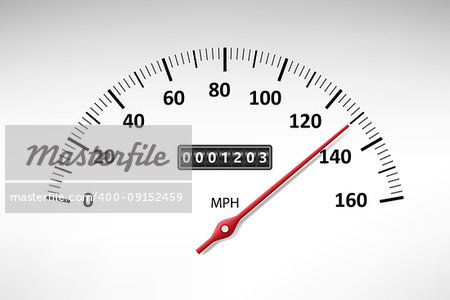 Car speedometer with speed level scale isolated on white. car tachometer and speed panel. vector illustration EPS 10