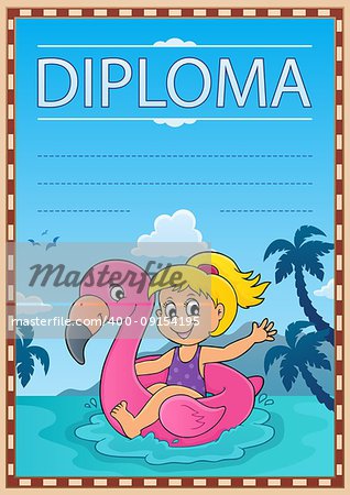 Diploma template image 3 - eps10 vector illustration.