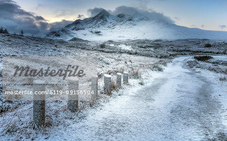 Sligachan in the snow, Isle of Skye, Inner Hebrides, Scotland, United Kingdom, Europe