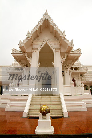 An ornate Buddhist temple in the grounds of Buddha's birth place, Lumbini, Nepal, Asia