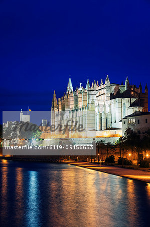 La Seu Cathedral, Palma de Mallorca, Majorca, Balearic Islands, Spain, Mediterranean, Europe