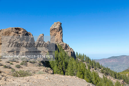The volcanic Roque Nublo in the Nublo Rural Park in the centre of Gran Canaria, Canary Islands, Spain, Atlantic, Europe