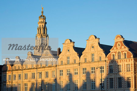 Flemish style facades on Grand Place, Arras, Pas-de-Calais, Hauts-de-France region, France, Europe