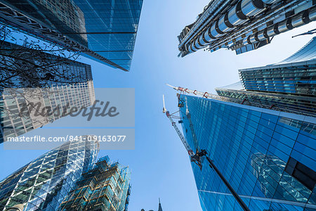 Financial district skyscrapers, City of London, London, England, United Kingdom, Europe