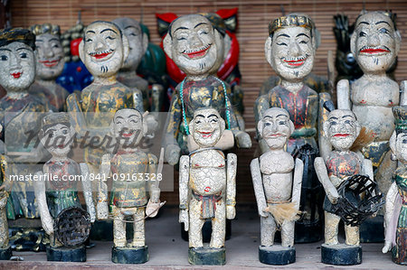 Water puppets lined up for sale, Temple of Literature, Hanoi, Vietnam, Indochina, Southeast Asia, Asia