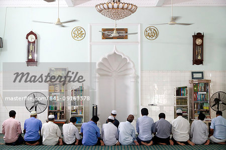 Muslim men praying, Saigon Central Mosque, Ho Chi Minh City, Vietnam, Indochina, Southeast Asia, Asia