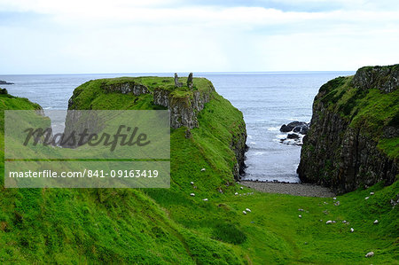Dunseverick Castle, Causeway Road, County Antrim, Ulster, Northern Ireland, United Kingdom, Europe