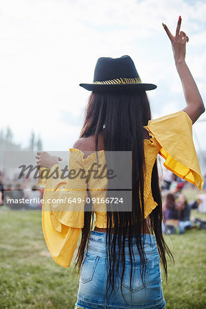Woman at music festival