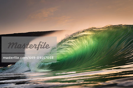 Riley's wave, a giant barreling wave, Kilkee, Clare, Ireland
