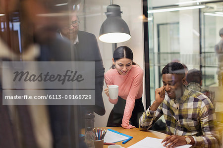 Creative business people brainstorming in conference room meeting