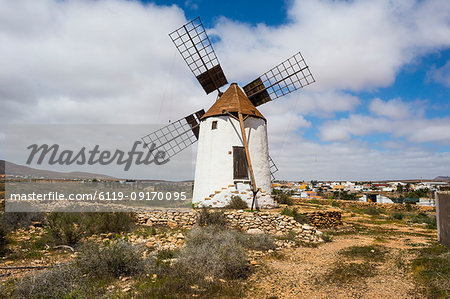 Windmill in Fuerteventura, Canary Islands, Spain, Atlantic, Europe