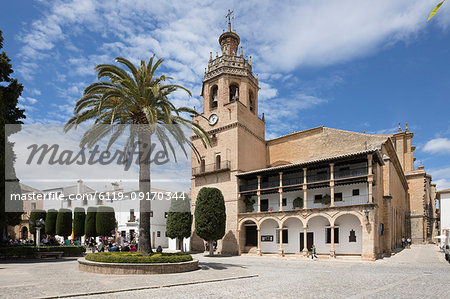 Iglesia de Santa Maria la Mayor in the Plaza Duquesa de Parcent (Town Hall Square), Ronda, Andalucia, Spain, Europe