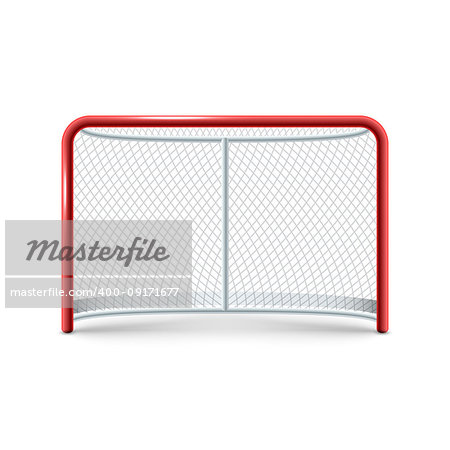 Realistic hockey gates icon on the white background. Vector eps 10