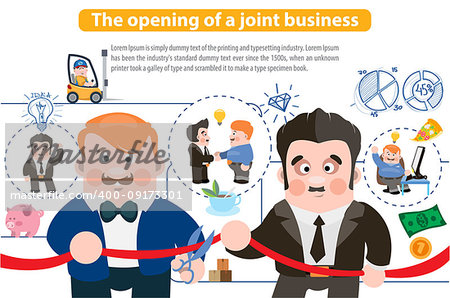 The opening of a joint business, infographics.