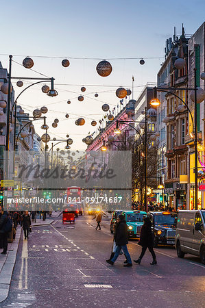 Oxford Street at Christmas, London, England, United Kingdom, Europe