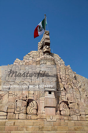 Monument to the Patria (Homeland), sculpted by Romulo Rozo, Merida, Yucatan, Mexico, North America