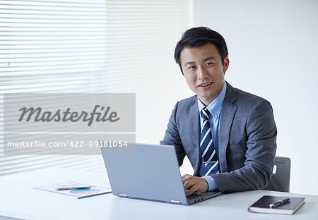 Japanese businessman in the office