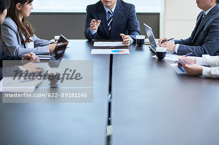 Japanese businesspeople in a meeting