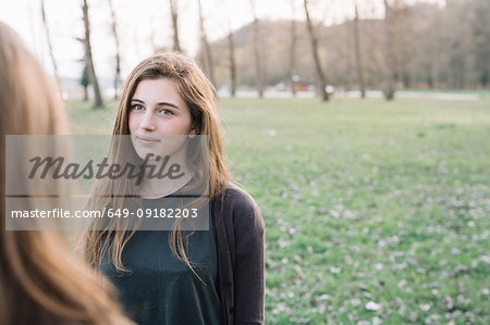 Girlfriends in park