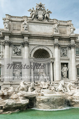 The Trevi Fountain, famously featured in the film La Dolce Vita, Rome, Lazio, Italy, Europe