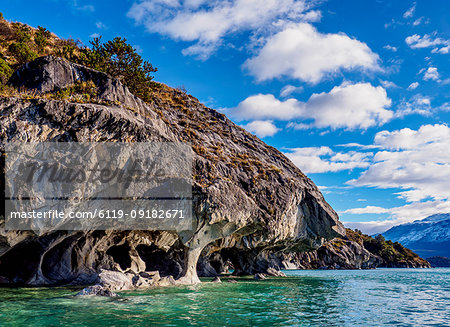 Marble Caves, Santuario de la Naturaleza Capillas de Marmol, General Carrera Lake, Aysen Region, Patagonia, Chile, South America