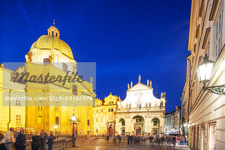 Charles Bridge Museum and Church of the Holy Saviour, Prague, UNESCO World Heritage Site, Bohemia, Czech Republic, Europe