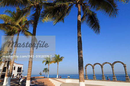 Arches on the Malecon, Puerto Vallarta, Jalisco State, Mexico, North America