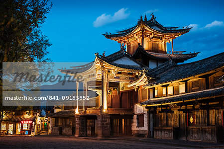 The Three Terraced Pavilion, Shaxi, Yunnan Province, China, Asia