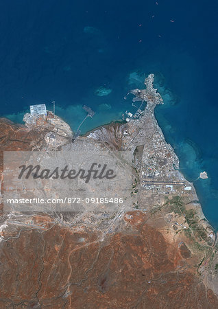 Color satellite image of Djibouti City, capital of Djibouti. Image collected on October 23, 2017 by Sentinel-2 satellites. Color satellite image of Djibouti City, capital of Djibouti. Image collected on October 23, 2017 by Sentinel-2 satellites.