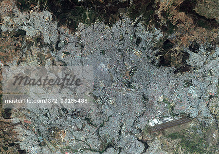 Color satellite image of Addis Ababa, capital city of Ethiopia. Image collected on April 09, 2017 by Sentinel-2 satellites. Color satellite image of Addis Ababa, capital city of Ethiopia. Image collected on April 09, 2017 by Sentinel-2 satellites.