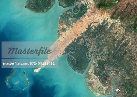 Color satellite image of Conakry, capital city of Guinea. Image collected on March 03, 2017 by Sentinel-2 satellites. Color satellite image of Conakry, capital city of Guinea. Image collected on March 03, 2017 by Sentinel-2 satellites.