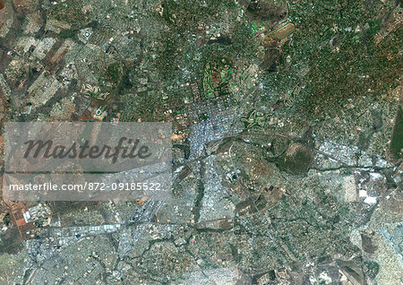 Color satellite image of Harare, capital city of Zimbabwe. Image collected on September 19, 2017 by Sentinel-2 satellites. Color satellite image of Harare, capital city of Zimbabwe. Image collected on September 19, 2017 by Sentinel-2 satellites.