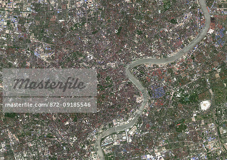 Color satellite image of Shanghai, China. Image collected on April 29, 2017 by Sentinel-2 satellites. Color satellite image of Shanghai, China. Image collected on April 29, 2017 by Sentinel-2 satellites.