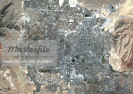 Color satellite image of Las Vegas, Nevada, United States. Image collected on October 08, 2017 by Sentinel-2 satellites. Color satellite image of Las Vegas, Nevada, United States. Image collected on October 08, 2017 by Sentinel-2 satellites.