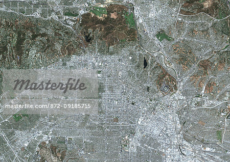 Color satellite image of Central Los Angeles, California, United States. Image collected on June 13, 2017 by Sentinel-2 satellites. Color satellite image of Central Los Angeles, California, United States. Image collected on June 13, 2017 by Sentinel-2 satellites.