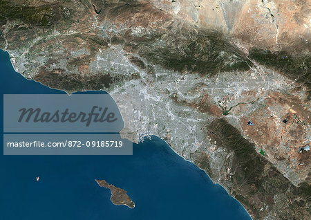 Color satellite image of Greater Los Angeles, California, United States. Image collected on June 13, 2017 by Sentinel-2 satellites. Color satellite image of Greater Los Angeles, California, United States. Image collected on June 13, 2017 by Sentinel-2 satellites.