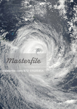 Satellite image of Tropical Cyclone Gita in 2018 over the South Pacific. Image taken on February 17, 2018.