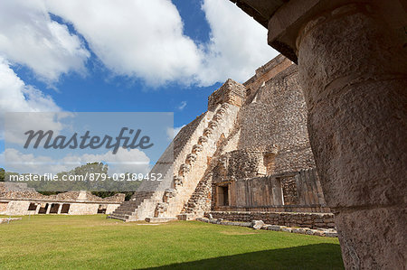 Pyramid of the Magician, Uxmal archeological site, Yucatan, Mexico.